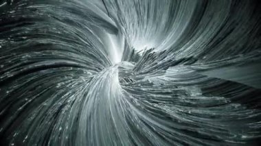 Akışkan telli topoğrafik dokunun geniş açı görünümü arkaplanı dalgalandırarak perspektife dönüştürüyor.