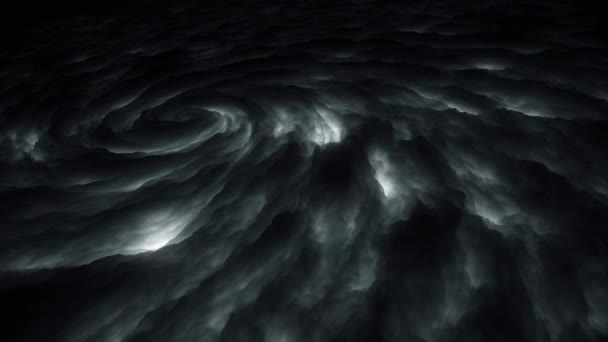 Abstrakt Dark Twisting Tornádo Storm Cloud Formation Loop — Stock video