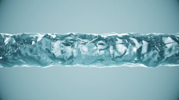 Аннотация Blue Glass Liquid Cylinder Background Loop Alpha Channel Matte — стоковое видео