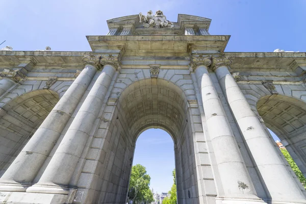 Puerta Alcala One Madrid Ancient Doors City Madrid Spain Entrance — Stock Photo, Image