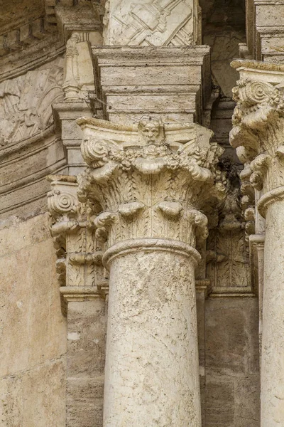 Ornamentos Esculturas Estilo Gótico Arte Antiga Espanhola — Fotografia de Stock