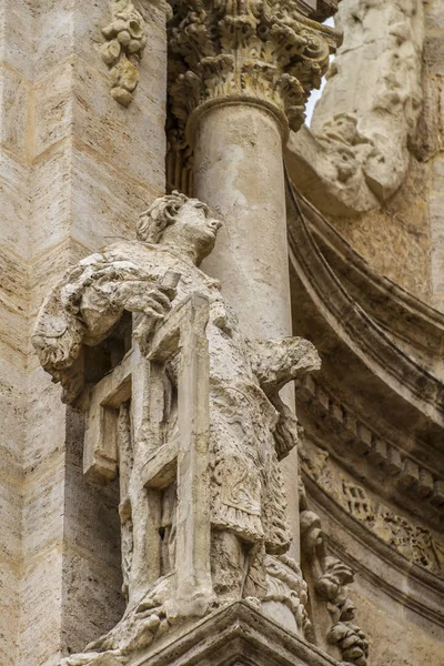 Ornamenten Sculpturen Van Gotische Stijl Spaanse Oude Kunst — Stockfoto