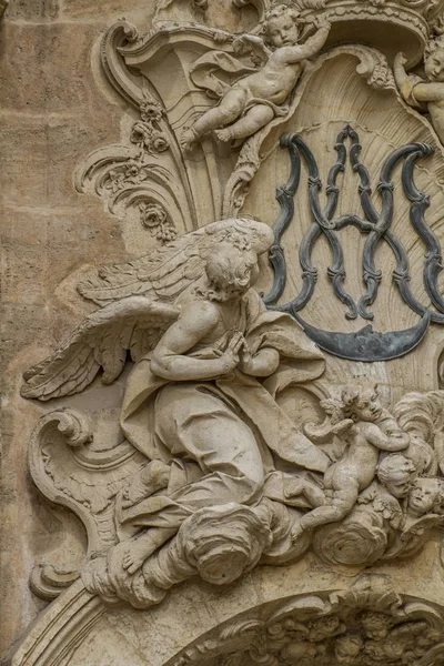 Engelen Sieraden Beeldhouwwerken Van Gotische Stijl Spaanse Oude Kunst — Stockfoto