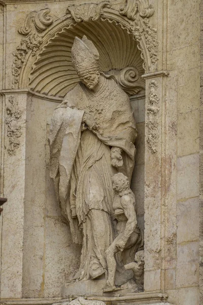 Ornamente Und Skulpturen Gotischen Stil Spanische Antike Kunst — Stockfoto