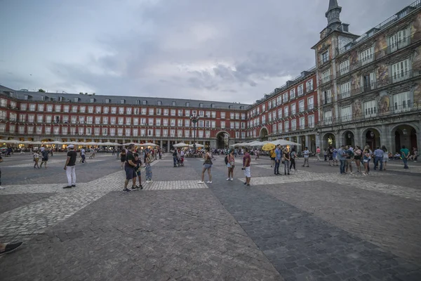 Madrid Španělsko Července 2018 Plaza Mayor Socha Krále Philips Iii — Stock fotografie