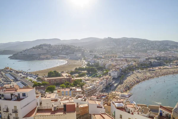 View Peniscola Town Valencia Spain Tourism Spanish Landscape Deep Blue — Stock Photo, Image