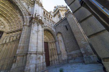 Toledo - katedral Primada Santa Maria de Toledo cephe İspanyol Kilisesi Gotik tarzı