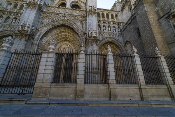 Толедо Собор Primada Санта Марія Толедо Фасад Іспанської Церкви Готичному — стокове фото