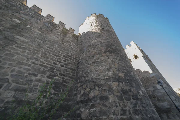 Murallas Medievales Ciudad Española Toledo Grandes Murallas Piedra Para Defender — Foto de Stock