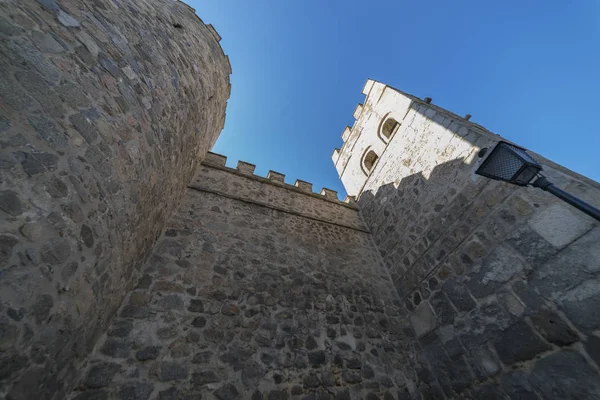 Крепость Средневековые Стены Испанского Города Толедо Большие Каменные Стены Защитить — стоковое фото