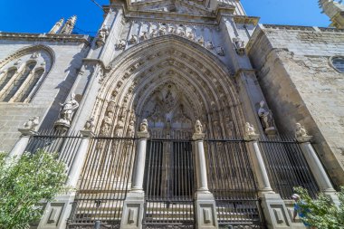 Toledo - katedral Primada Santa Maria de Toledo cephe İspanyol Kilisesi Gotik tarzı