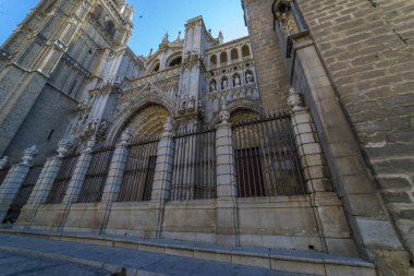 Toledo - katedral Primada Santa Maria de Toledo cephe İspanyol Kilisesi Gotik tarzı
