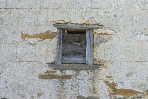 Oude Venster Hout Steen Huizen Provincie Zamora Spanje — Stockfoto