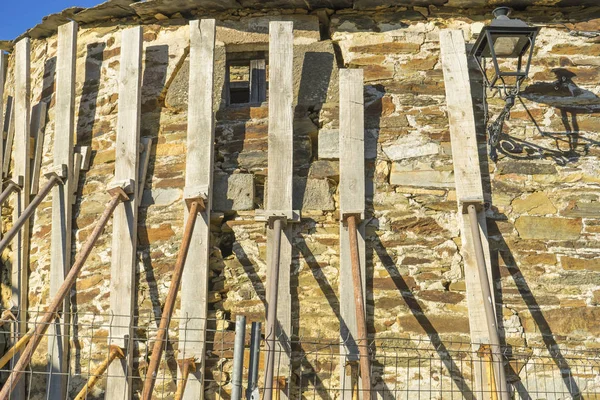 Reconstrução Antigas Casas Pedra Para Repovoamento Aldeias Antigas Província Zamora — Fotografia de Stock