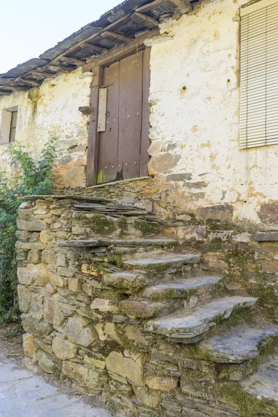 Odbudowy Starego Kamienia Domy Ponowne Zasiedlanie Dawnych Wsi Prowincji Zamora — Zdjęcie stockowe