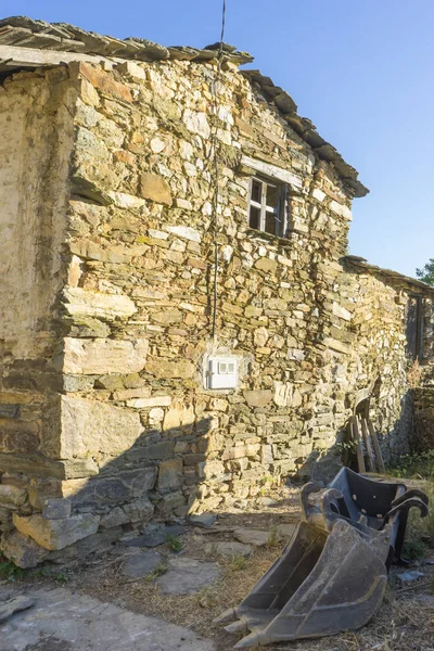 Reconstrução Antigas Casas Pedra Para Repovoamento Aldeias Antigas Província Zamora — Fotografia de Stock