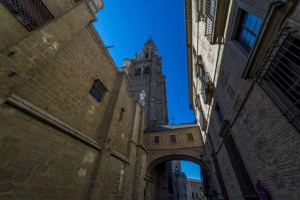 Toledo Cattedrale Primada Santa Maria Toledo Facciata Chiesa Spagnola Stile — Foto Stock