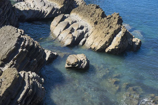 Kayalar San Juan Gaztelugatxe Island View Bask Ülkesi Şapel Kuzey — Stok fotoğraf
