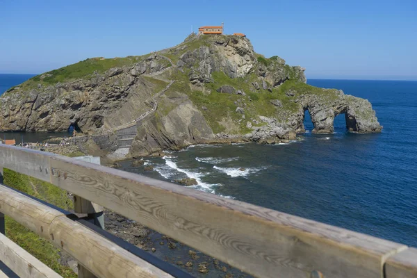 San Juan Gaztelugatxe Vista Isla País Vasco Isla Histórica Con —  Fotos de Stock