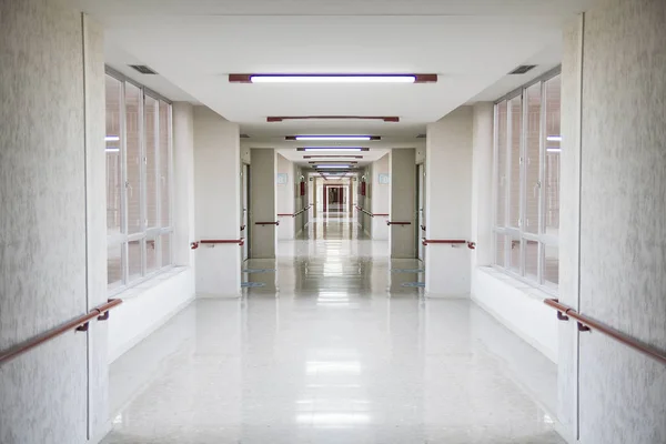 White Hospital Corridor Clean Hygienic Space — Stock Photo, Image