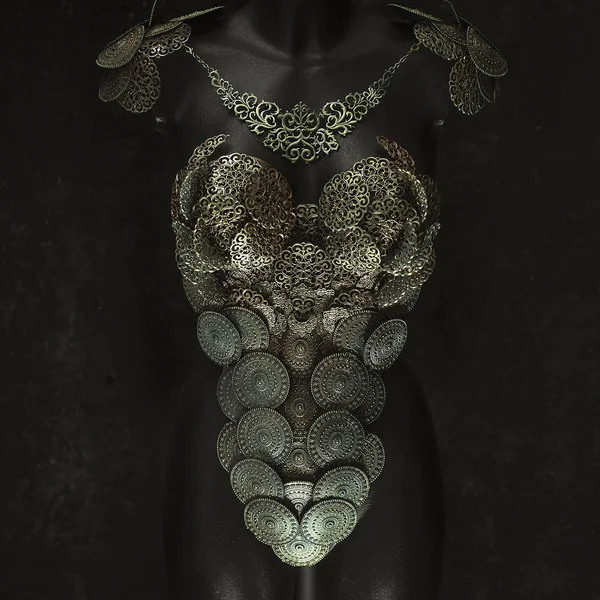Schild Medusa Wezen Uit Griekse Mythologie Stukken Met Hand Gemaakt — Stockfoto