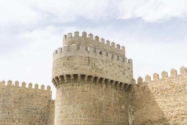 Walls of the city of Avila in Castilla y Len, Spain. Fortified medieval city