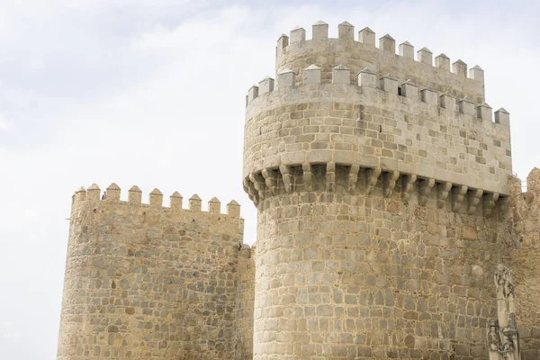 Walls of the city of Avila in Castilla y Len, Spain. Fortified medieval city