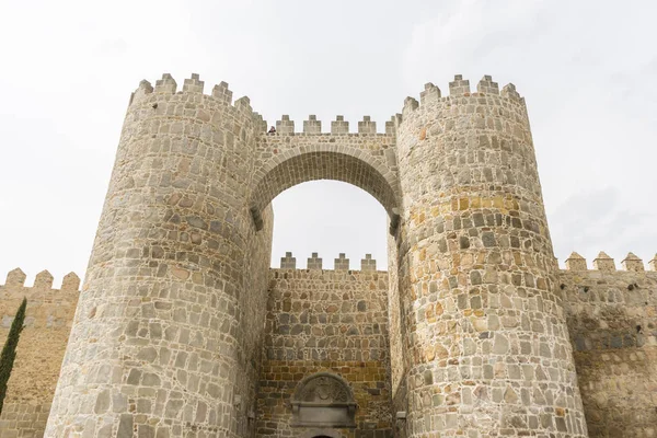 Väggarna Staden Avila Castilla Len Spanien Befästa Medeltidsstaden — Stockfoto