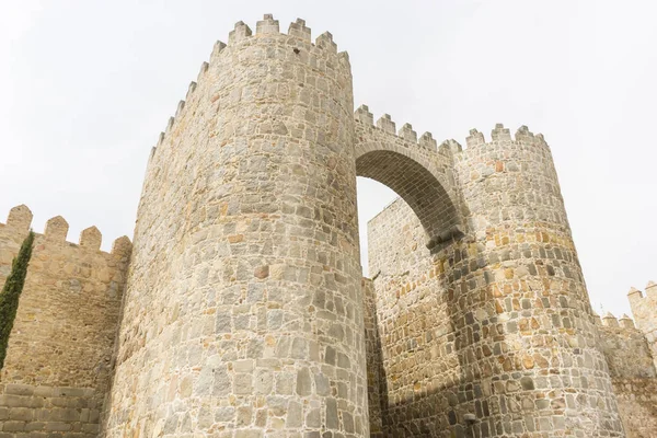 Paredes Cidade Ávila Castilla Len Espanha Cidade Medieval Fortificada — Fotografia de Stock