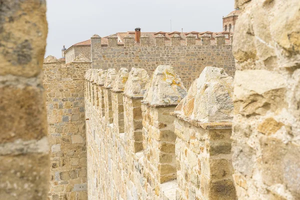 Murallas Ciudad Ávila Castilla Len España Ciudad Medieval Fortificada —  Fotos de Stock
