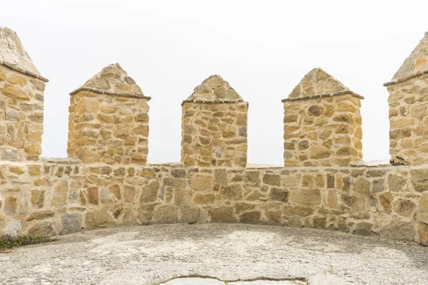 Walls of the city of Avila in Castilla y Len, Spain. Fortified medieval city