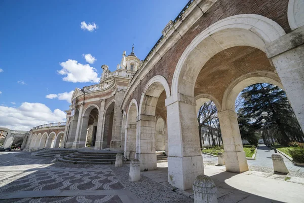 Igreja San Antonio Aranjuez Madrid Espanha Arcos Pedra Passarela Ligados — Fotografia de Stock