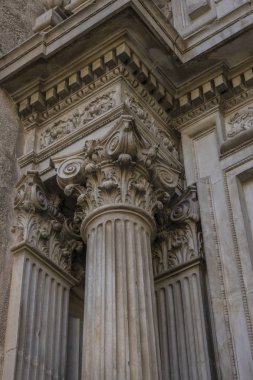 Korint sütunları. Bakire Katedrali varsayımı (Santa Iglesia Catedral-Museo Catedralicio), Jaen, Endülüs, Ispanya