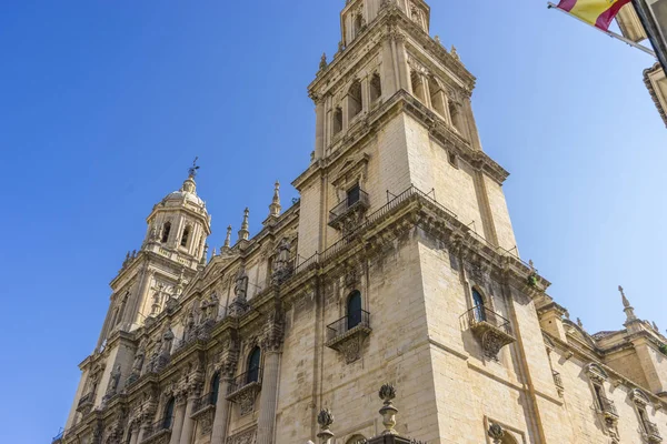 Glockenturm Kathedrale Santa Iglesia Catedral Museo Catedralicio Jaen Andalucia Spanien — Stockfoto