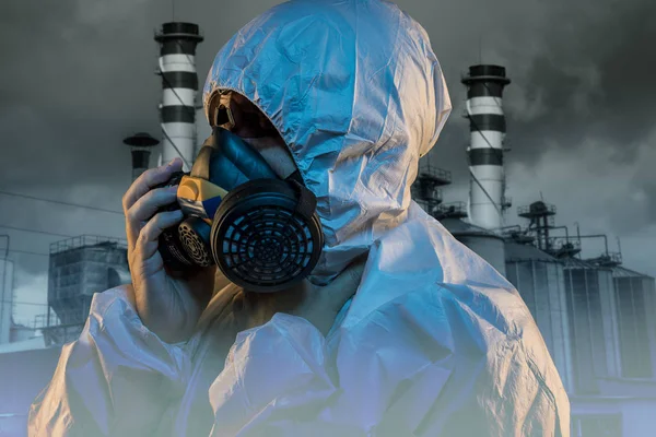 Πυρηνική Καταστροφή Όνομα Μάσκα Και Προστασία Από Την Ακτινοβολία Από — Φωτογραφία Αρχείου