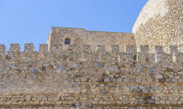Fort Ściana Średniowieczny Kamienny Wieża Dawnych Fortyfikacji Miasta Toledo Hiszpania — Zdjęcie stockowe