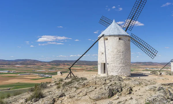 Windmill Consuegra Toledo City Were Used Grind Grain Wheat Barley — Stock Photo, Image