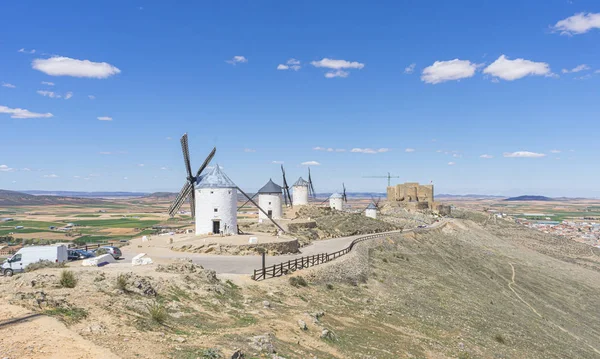 Moinhos Vento Consuegra Cidade Toledo Foram Usados Para Moer Grãos — Fotografia de Stock