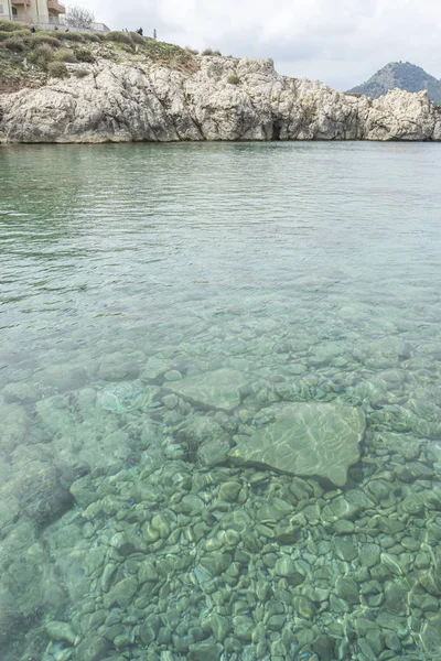 Mallorca Adasının Plajlarında Turkuaz Akdeniz Deniz Suları Balear Adaları Spanya — Stok fotoğraf