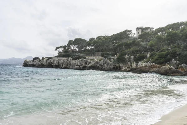 Turquoise Middellandse Zee Wateren Stranden Van Het Eiland Majorca Balearen — Stockfoto