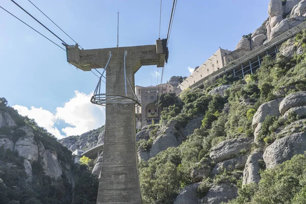 Teleferic Upload Heiligtum Unserer Herrin Von Montserrat Kultstätte Auf Dem — Stockfoto