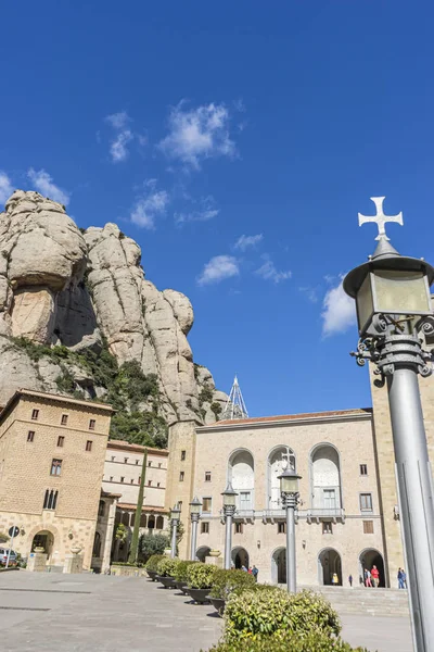 Sanctuary Our Lady Montserrat Plats För Tillbedjan Toppen Berget Montserrat — Stockfoto