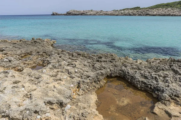 Paradicsom Mallorca Sziget Strandjain Található Türkizkék Földközi Tenger Vizei Baleic — Stock Fotó