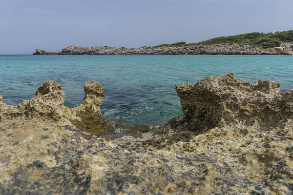 Παράδεισος Τυρκουάζ Μεσογειακά Νερά Στις Παραλίες Του Νησιού Μαγιόρκα Βαλεαρίδες — Φωτογραφία Αρχείου