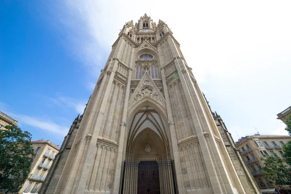 Torre Principale Con Pinnacoli Neogotici Cattedrale Buen Pastor Nella Città — Foto Stock