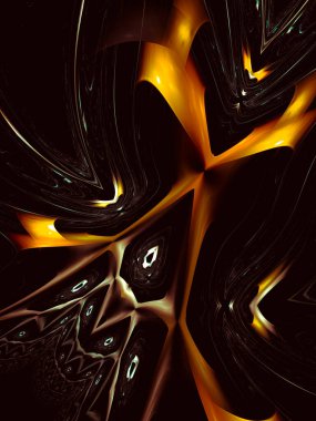 Gelecekteki güç, güçlü ve parlak soyut güneş, dalgalar ve kıvrımlı şekiller, reklam ve dizaynlar için dekoratif görüntü.