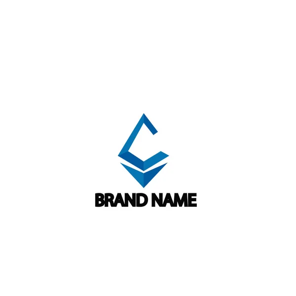 Logotipo Moderno Para Criptografia — Vetor de Stock