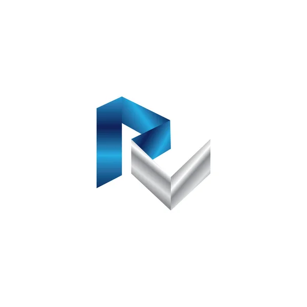 Logo Custome Modern Fém — Stock Vector
