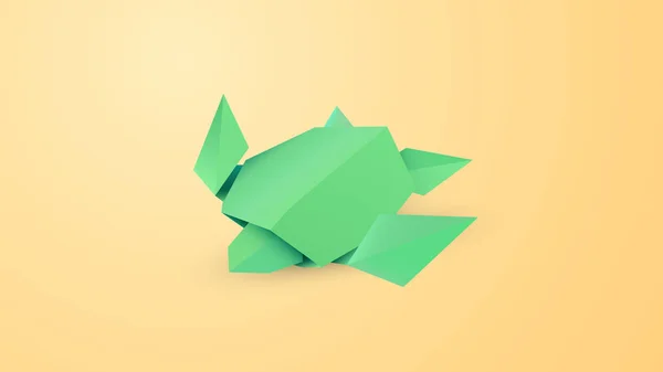 Kum vektör sanat origami kaplumbağa
