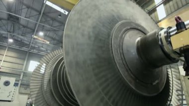 Buhar türbinleri için Atölyesi'nde Dengeleme iplik görüntüleri